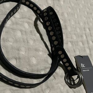 Eileen Fisher Black Belt with Silver Accents